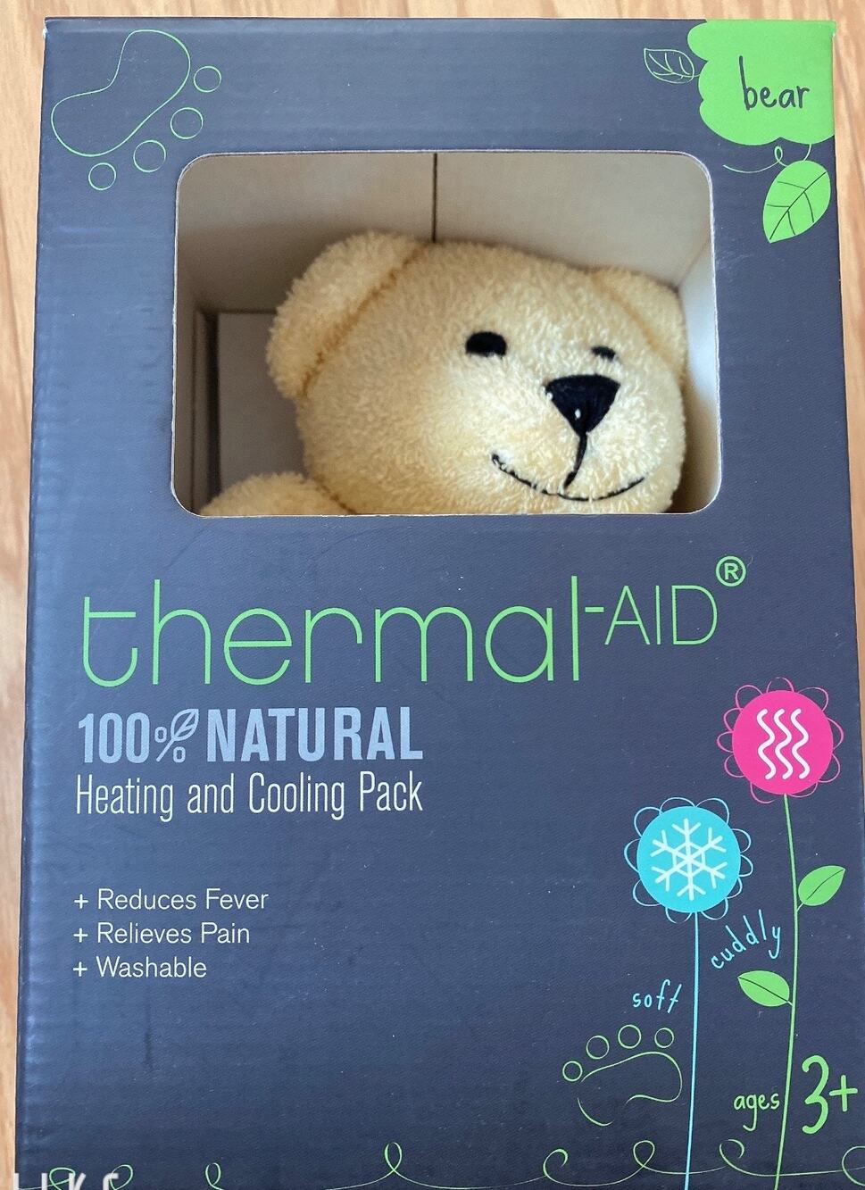 NEW Thermal-AID Bear 100% Natural Heating & Cooling Pack Microwave & Freezer